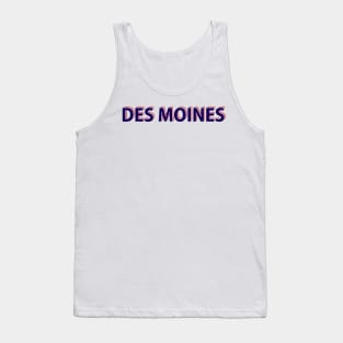 Des Moines Text Tank Top